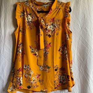 Yellow Floral Blouse
